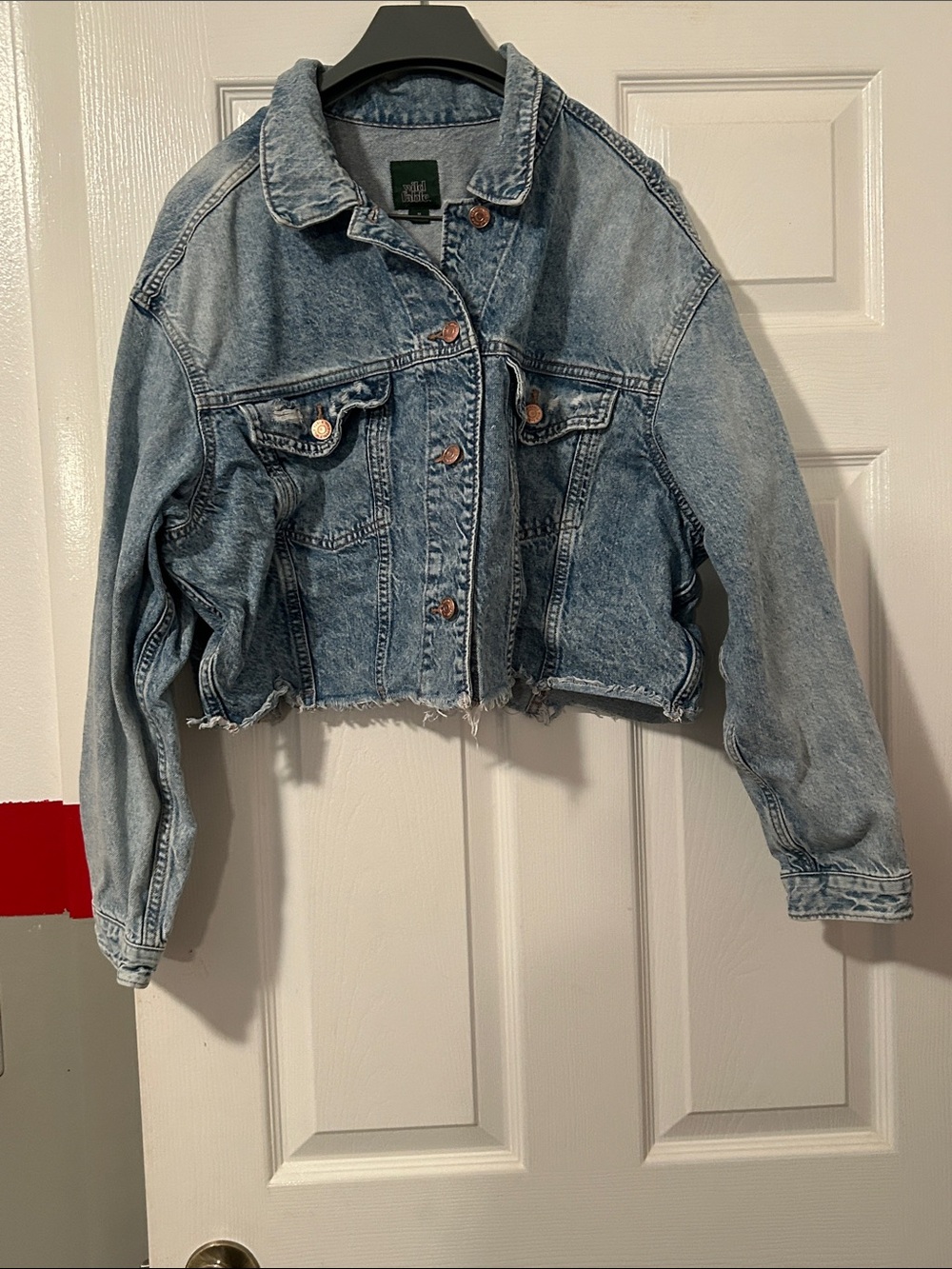 wild fable Light Wash Cropped Denim Jacket